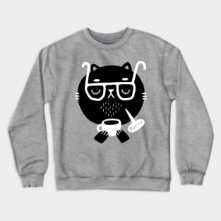 Cat Loves Coffee Crewneck Sweatshirt